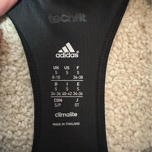 Adidas Women's Black Climalite TechFit Sports Bra Size Small - Picture 5 of 11